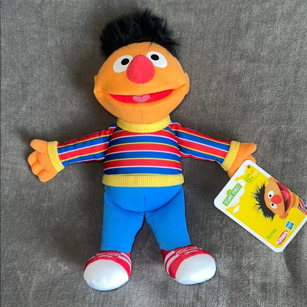 Sesame Street Orange and Blue Ernie Stuffed Animal Collectible Y2013‎